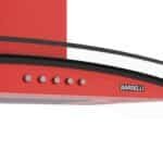 Coifa Nardelli de Parede Clean Vidro Curvo Vermelha 60cm - Imagem 3