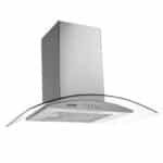 Coifa de Parede 80cm Vidro Curvo Suggar Esmeralda Inox
