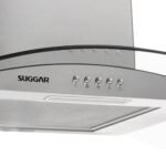 Coifa de Parede 80cm Vidro Curvo Suggar Esmeralda Inox - Imagem 2