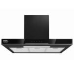 Coifa e Depurador de Parede eos 90cm Touch Inox Preta 110V