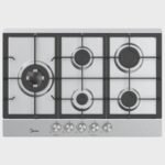 Cooktop 5 Bocas a Gás Inox com Mega Chama Midea