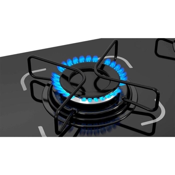 Cooktop a Gás 5 Bocas Itatiaia Essencial, Mesa de Vidro Temperado, Preto, Bivolt - Imagem 3