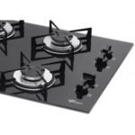 Cooktop à Gás Vidro Temperado 4 Bocas Preto Bivolt - Fischer - Imagem 2