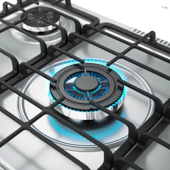 Fogão 5 bocas Mueller Decorato Gourmet com mesa em inox escovado e grades em ferro fundido Bivolt - Imagem 2