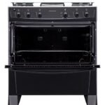 Fogão Atlas Mônaco 5 Bocas Preto, Forno Limpa Fácil, Tampa De Vidro, Mesa De Inox Bivolt - Imagem 2