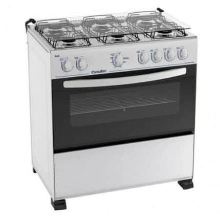 Fogão De Piso 6 Bocas Forno 95 Litros Esmaltec Branco Bivolt