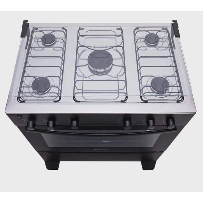 Fogão De Piso Atlas Monaco Plus 5 Bocas Preto – Bivolt - Imagem 4