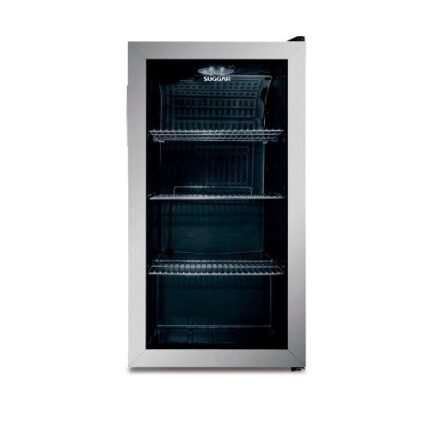 Frigobar Suggar 88L Porta De Vidro 127v Inox - FB8811IX