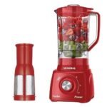 Liquidificador Mondial L-99 com Filtro Copo de Plástico com 3 Velocidades + Pulsar 500W Vermelho