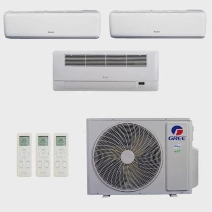 Ar-Condicionado Multi Split Inverter R-32 Gree 24.000 (2x Evap hw 9.000 + 1x Evap Cassete 1 Via 18.000) QuenteFrio 220V