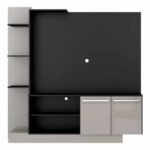 Estante para TV até 55 Multimóveis Denver FG2473 Preta/Lacca Fumê - Imagem 2