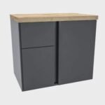 Gabinete para Banheiro 1 Porta 2 Gavetas Castellon Darabas Agardi
