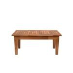 Mesa de Centro Ripada 80cm x 40cm Madeira Rústica - Castanho - Ofertamo - Imagem 2
