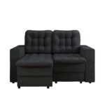 Sofá 2 Lugares Retrátil Lubeck Plush Suede Grafite 140 cm - Imagem 2