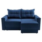 Sofá 2 Lugares Retrátil Lubeck Suede Azul Marinho 140 cm - Imagem 3