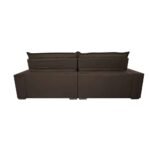 Sofá Retrátil e Reclinável 2,75m Molas Ensacadas Cama inBox Spazus com Bordado 3D Velusoft Café - Imagem 3